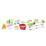 set de joaca curatenie rovo 223, aspirator electric, carucior cu roti, 24 piese