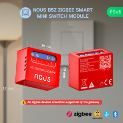 set 2 relee smart nous b5z zigbee,1 canal, monitorizare consum, control aplicatie, compatibil alexa google assistan, protectie s