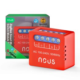 releu smart nous b6z zigbee,1 canal, control aplicatie, compatibil alexa google assistan, protectie suprasarcina