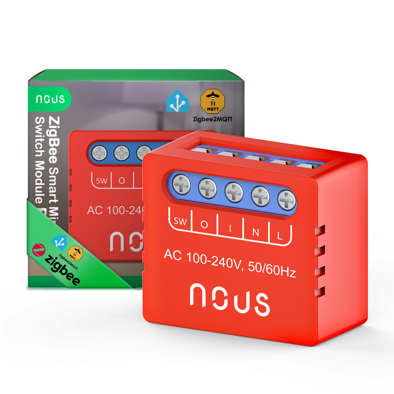 releu smart nous b6z zigbee,1 canal, control aplicatie, compatibil alexa google assistan, protectie suprasarcina