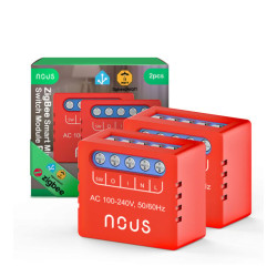 set 2 relee smart nous b6z zigbee,1 canal, control aplicatie, compatibil alexa google assistan, protectie suprasarcina
