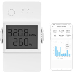 transmitator wifi sonoff thr316d elite, 16a, cu functie de masurare a temperaturii si umiditatii, thr316d