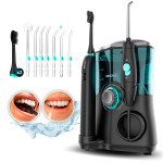 set irigator bucal si perie de dinti electrica cecotec toothcare jet clean, 7 capete, 600ml, 10 niveluri, 5 moduri