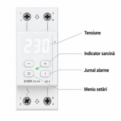 Dispozitiv protectie retea electrica ZUBR D2-63 63A IP20