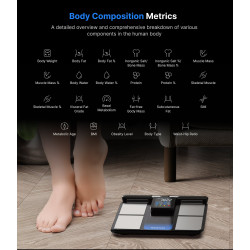 cantar smart digital renpho msc01 analiza corporala segmentala, wifi, bluetooth, 50+ metrici de sanatate, apple health, fitbit, 
