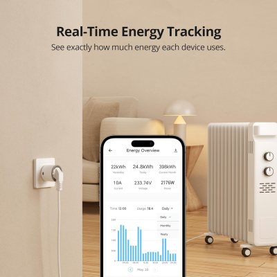 priza inteligenta sonoff s60zbtpf, 16a, zigbee,  monitorizare consum