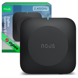 hub smart gateway nous e15 zigbee, wifi 2.4 5 ghz, suport 128 dispozitive, control aplicatie, compatibil alexa google assistant