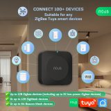 hub smart gateway nous e15 zigbee, wifi 2.4 5 ghz, suport 128 dispozitive, control aplicatie, compatibil alexa google assistant