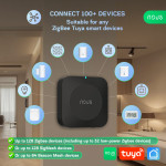 hub smart gateway nous e15 zigbee, wifi 2.4 5 ghz, suport 128 dispozitive, control aplicatie, compatibil alexa google assistant