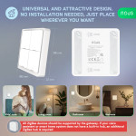 telecomanda smart nous c1 zigbee, 4 butoane, control scene smart, wireless, compatibil alexa google assistant