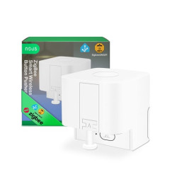 buton smart wireless nous c2 zigbee, dispozitiv automat de apasare butoane, control aplicatie, compatibil alexa google assistant