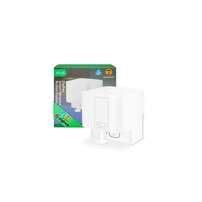 buton smart wireless nous c2 zigbee, dispozitiv automat de apasare butoane, control aplicatie, compatibil alexa google assistant