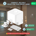 buton smart wireless nous c2 zigbee, dispozitiv automat de apasare butoane, control aplicatie, compatibil alexa google assistant