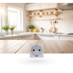 shelly socket for wall display stand white - soclu pentru montaj pe stand al shelly wall display, alb