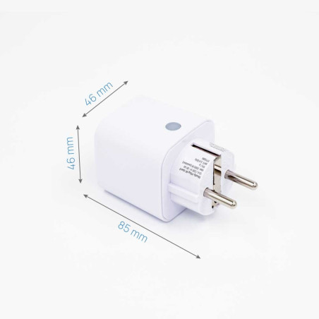 shelly plug pm gen3 white - priza inteligenta cu monitorizare consum, wi-fi & bluetooth, 2500w, noua generatie gen3