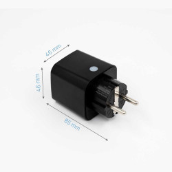 shelly plug pm gen3 black - priza inteligenta cu monitorizare consum, wi-fi & bluetooth, 2500w, noua generatie gen3