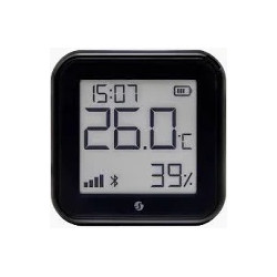 shelly blu h&t display black - senzor inteligent de temperatura si umiditate cu e-paper display, tehnologie bluetooth (ble)