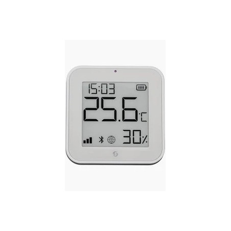 shelly blu h&t display white - senzor inteligent de temperatura si umiditate cu e-paper display, tehnologie bluetooth (ble)