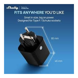 shelly plug m gen3 black - priza inteligenta wi-fi si bluetooth, monitorizare energie, procesor shelly chip, control local 