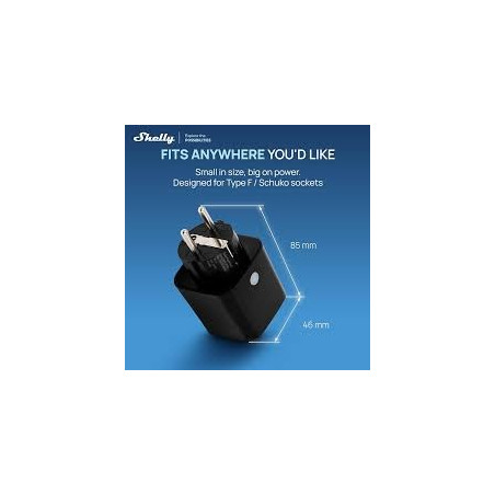 shelly plug m gen3 black (pachet 2 prize) - priza inteligenta wi-fi si bluetooth, monitorizare energie, procesor shelly chi