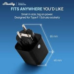 shelly plug m gen3 black (pachet 4 prize)- priza inteligenta wi-fi si bluetooth, monitorizare energie, procesor shelly chip