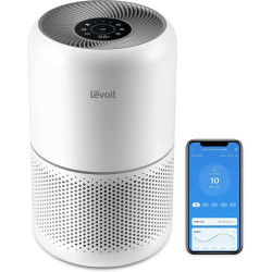 purificator de aer smart levoit core 300s wi-fi, filtru 3 in 1 true hepa, carbon activ, senzor calitate aer, mod auto, alexa, go