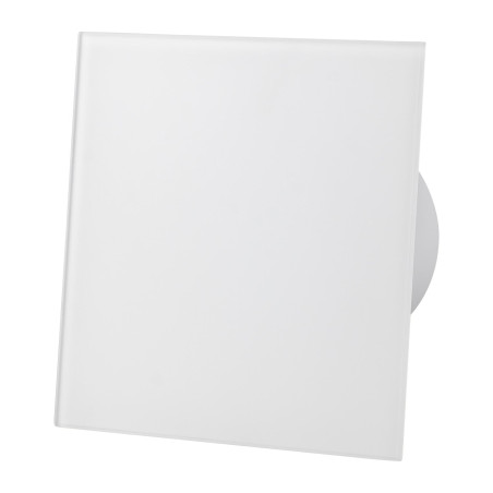 ventilator baie drim o100 s, super silent, debit 93 m3/h, panou sticla schimbabil, clapeta antiretur, garantie 2 ani, alb matt
