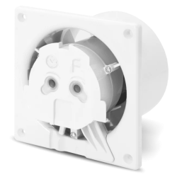 ventilator baie drim o100 s, super silent, debit 93 m3/h, panou sticla schimbabil, clapeta antiretur, garantie 2 ani, alb matt