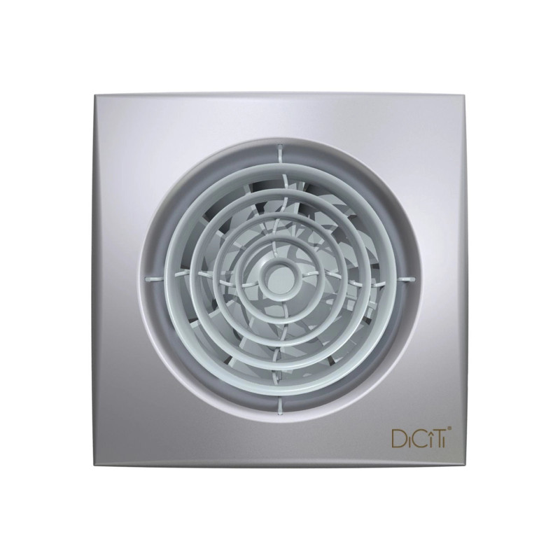 ventilator baie aura 5c silent gray metal, clapeta antiretur, motor long life 40000h, debit 180mc/h, o125mm, gray metal