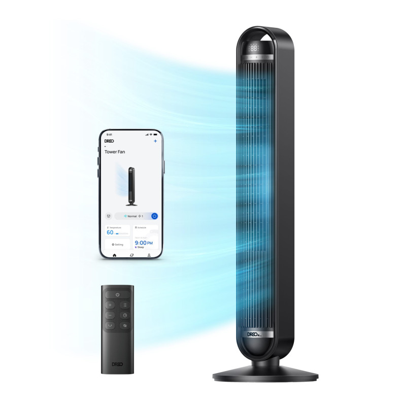 ventilator turn smart dreo cruiser dr-htf011s, 9 viteze, 4 functii,106cm, hypersilent 25db ,oscilatie 90°, negru ventilator turn smart dreo cruiser dr-htf011s, 9 viteze, 4 functii,106cm, hypersilent 25db ,oscilatie 90°, negru