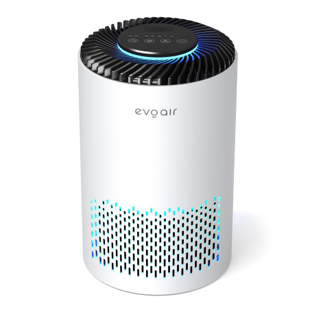 resigilat! purificator de aer evoair zuno, filtru 3 in 1 true hepa, carbon activ, lampa uv, 3 viteze, mod noapte, aromaterapie,