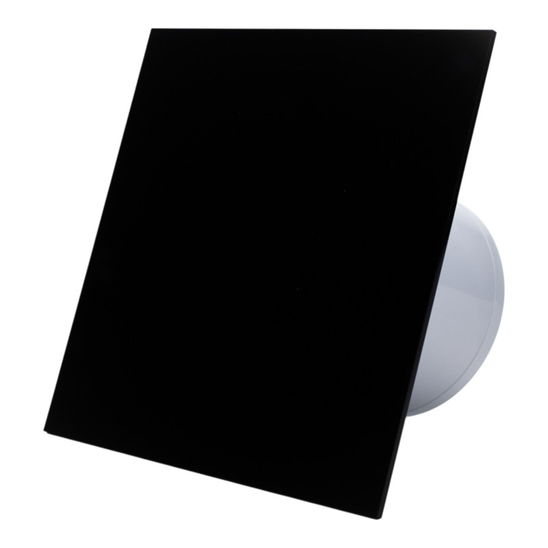 ventilator de baie ecovent decora, o100, super silent, panou plexiglas schimbabil, clapeta antiretur, debit 93 m3/h, garantie 