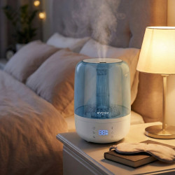 umidificator evoair luno blue, smart, wifi, rezervor 2.5lcapacitate de umidificare 150 ml/h, senzor umiditate, autonomie 16 ore,