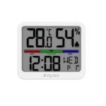higrometru si termometru digital, evoair sentimini, indicator umiditate si temperatura, data si ora, alb higrometru si termometru digital, evoair sentimini, indicator umiditate si temperatura, data si ora, alb