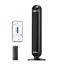 ventilator turn smart dreo dr-htf013s, telecomanda, 8 viteze, 4 moduri functionare, oscilatie automata 90°, timer 8h, contr