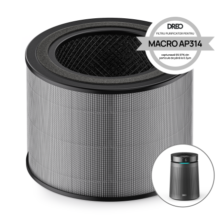 filtru purificator de aer dreo dr-hpa032 pentru purificator hap006, 3 in 1, pre-filtru, filtru true hepa, filtru carbon activ,