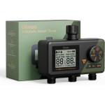 programator automat pentru irigare diivoo wt10m-gn, 3 zone, ip54, functie rain delay