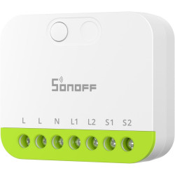 releu smart sonoff mini-zb2gs, zigbee, 2 canale, 16a, alb