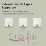 releu smart sonoff mini-2gs, matter, control aplicatie, 2 canale, 16a, wifi, alb releu smart sonoff mini-2gs, matter, control aplicatie, 2 canale, 16a, wifi, alb