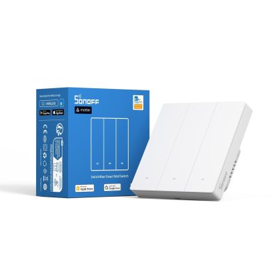 intrerupator smart sonoff m5-3c-80w, wifi, 6a, matter, 3 canale