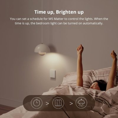 intrerupator smart sonoff m5-3c-80w, wifi, 6a, matter, 3 canale