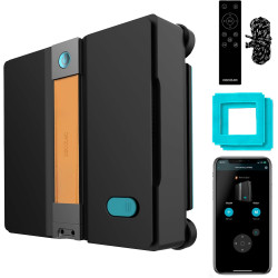 robot curatare geamuri cecotec conga windroid w50 double spray connected, pulverizare dubla, 4 moduri de pulverizare, telecomand
