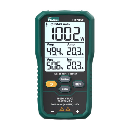 Multimetru masurare panouri solare fotovoltaice, Solar MPPT Power Tester, FR705, FUZRR