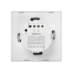 intrerupator inteligent simplu cu touch sonoff t2eu1c tx, wi-fi, compatibil amazon alexa si google assistant, sticla, alb