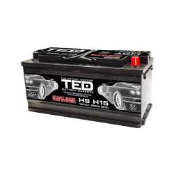 baterie auto 12v 107ah cu start stop, pornire 955a, dimensiuni 394 x 175 x 190 mm borna+ dreapta ted electric ted003843