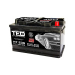 baterie auto 12v 81ah cu start stop, pornire 805a, dimensiuni 315 x 175 x 190 mm borna+ dreapta ted electric ted003829