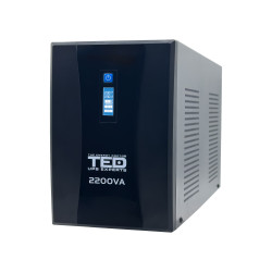 ups 2200va 1250w cu stabilizator si management, 3x schuko, ecran lcd si 4x acumulator 12v 7ah, ted electric ted004666