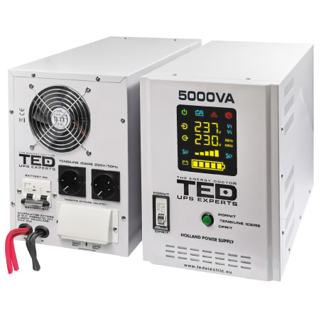 ups 5000va/3500w runtime extins utilizeaza doi acumulatori (neinclusi) ted electric - ted001689