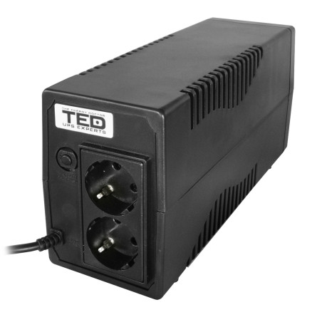 ups 700va 400w cu stabilizator fara management, 2x schuko, ecran led si acumulator 12v 7ah, ted electric ted003966