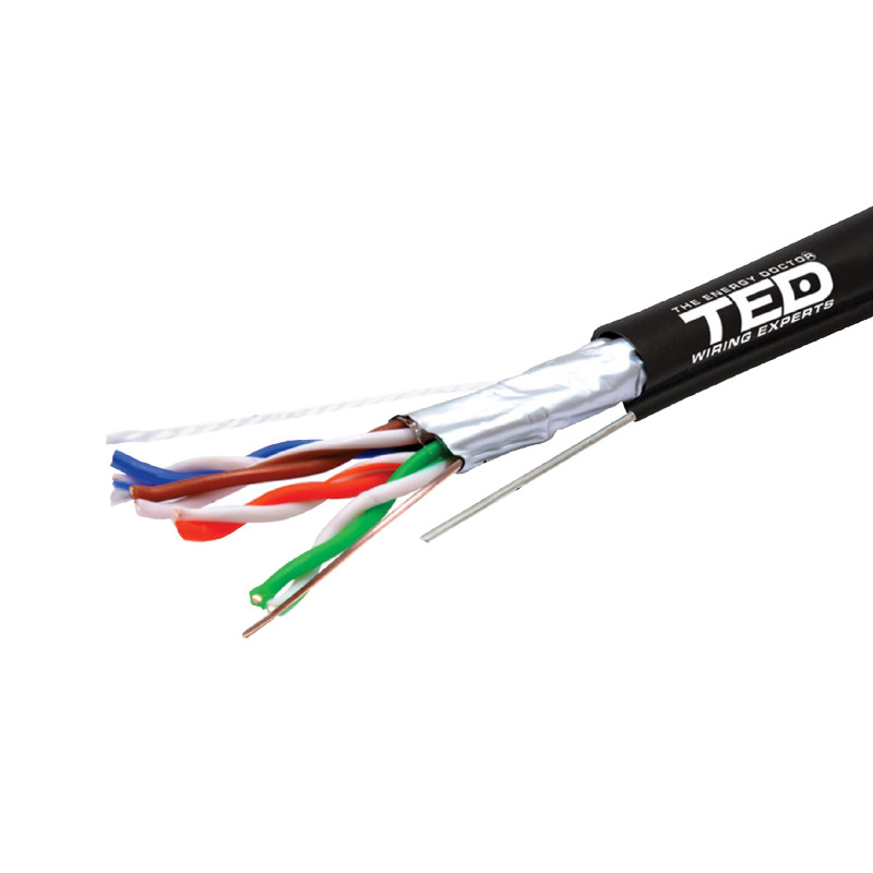 cablu ftp cat.5e cu 0.5 sufa pe, rola 500m, ted cablu ftp cat.5e cu 0.5 sufa pe, rola 500m, ted